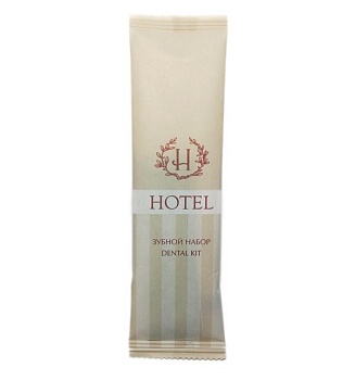 Hotel Зубной набор флоупак, паста 4 г,зубная щетка 14 см. (1/350)