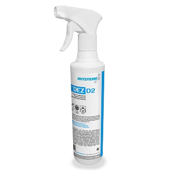 ИНТЕРХИМ с дезинфицирующим компонентом Ультра DEZ D2, 0.5 л + спрей (1/20)